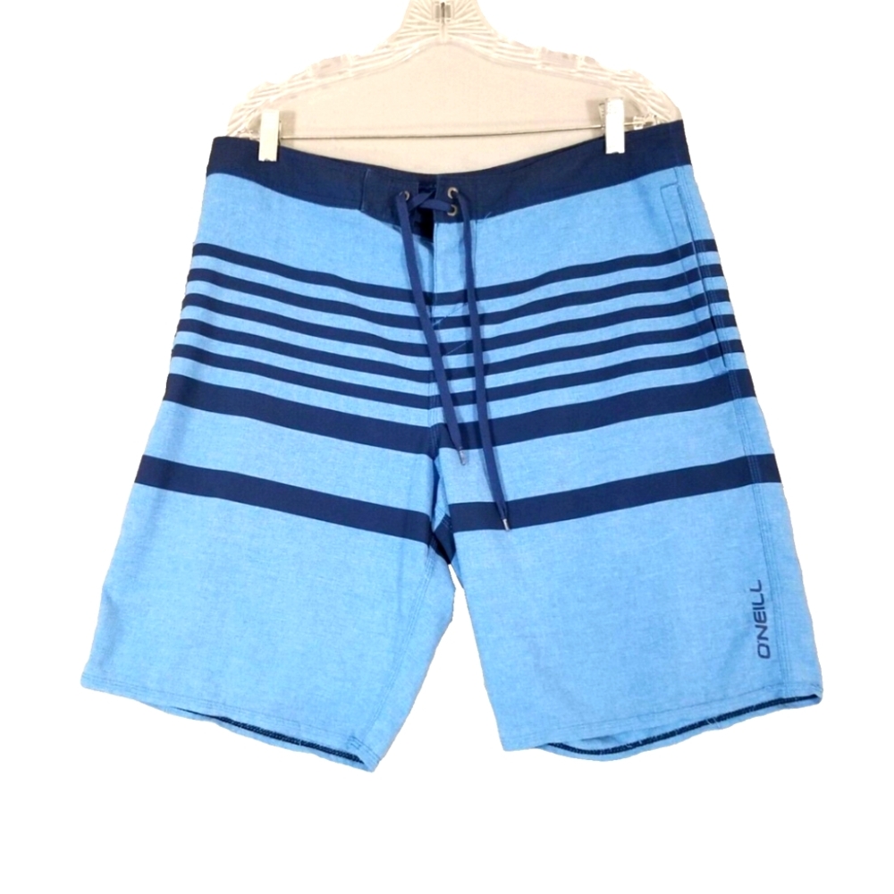 O'Neill Navy and Light Blue Board Shorts - Picture 1 of 7